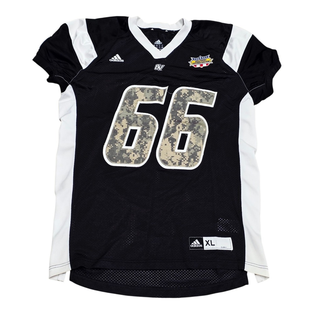 Grand Valley State Lakers #66 Team Issued Adidas Military Football Jersey XL